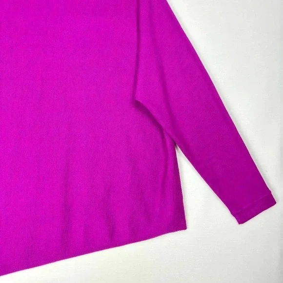 Eileen Fisher 100% Cashmere Soft Lightweight Sweater Top Pink Barbie Women's XS - Picture 8 of 16